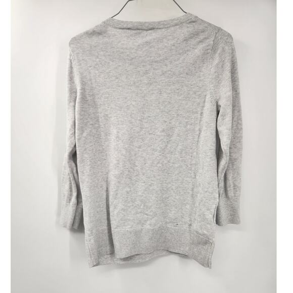LOFT Gray Cotton Sweater Womens Size Small S - Picture 2 of 4